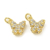 Rack Plating Brass Micro Pave Clear Cubic Zirconia Charms KK-Z067-23G-10-1