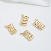 Brass Micro Pave Cubic Zirconia Charms KK-P337-03B-G-1