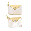 Brass Micro Pave Cubic Zirconia Pendants X-KK-U058-19G-1