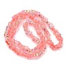 Transparent Glass Beads Strands GL-CBAAE04-02C-4