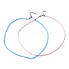 2Pcs 2 Colors Glass Seed Beaded Necklaces Set NJEW-FZ00028-1