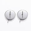 Non-Tarnish 304 Stainless Steel Stud Earring Settings X-STAS-H380-C-13P-1