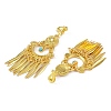 Bohemia Zinc Alloy Rhinestone & Resin Clip-on Earrings LS-EJEW-C089-03G-2