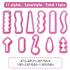 11Pcs 11 Styles PP Plastic Molds DIY-HY0002-78-2