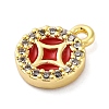 Brass Micro Pave Cubic Zirconia Pendant KK-A240-14G-2