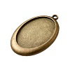 Vintage Tibetan Style Alloy Pendant Cabochon Settings X-TIBEP-M018-76AB-NF-3