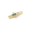 Brass Micro Pave Cubic Zirconia Pendants ZIRC-I356-17G-A09-2