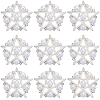 16Pcs Alloy Rhinestone Shank Buttons BUTT-GF0003-69-1