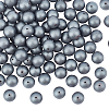 4 Strands Frosted Non-magnetic Synthetic Hematite Round Beads Strands G-OC0001-98-1