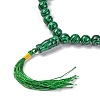 Synthetic Malachite Beads Stretch Bracelets BJEW-A025-01B-2