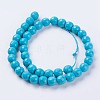 Synthetic Turquoise Beads Strands G-E456-47A-10mm-2