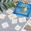 Olycraft 9Pcs 9 Styles Custom Carbon Steel Self-adhesive Picture Stickers DIY-OC0009-14E-3