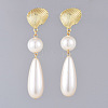 Plastic Imitation Pearl Dangle Earring EJEW-JE03603-1