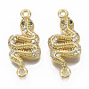 Brass Micro Pave Cubic Zirconia Links connectors X-ZIRC-T014-006-NF-1