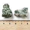 Natural Green Spot Jasper Carved Figurines DJEW-L023-B07-3