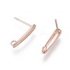304 Stainless Steel Stud Earring Findings LS-STAS-H436-22RG-2