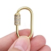Brass Micro Pave Clear Cubic Zirconia Screw Carabiner Lock Charms ZIRC-E164-10G-5