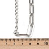 304 Stainless Steel Paperclip Chain Twisted Chain Cable Chain Necklaces for Women Men NJEW-A053-01P-5