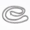 304 Stainless Steel Box Chain Necklaces NJEW-H452-01P-1
