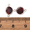 925 Streling Silver Pave Cubic Zirconia Birthstone Connector Charms STER-NH0001-80P-08-3