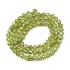 Natural Peridot Beads Strands G-P603-C-4mm-01-3