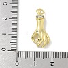 Brass Micro Pave Clear Cubic Zirconia Pendants KK-M300-07G-02-3