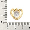 Brass Micro Pave Clear Cubic Zirconia Pendants KK-P263-23KCG-02-3