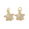 Brass Micro Pave Cubic Zirconia Charms KK-D502-26H-G-1