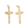 Rack Plating Brass Micro Pave Cubic Zirconia Pendants KK-C008-37G-1