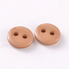 2-Hole Flat Round Resin Sewing Buttons for Costume Design BUTT-E119-14L-09-2