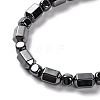 Faceted Column & Cube Synthetic Non-magnetic Hematite Beaded Necklaces NJEW-Q341-06-2