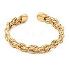 Brass Braided Rope Cuff Bangles for Women KK-CBACA61-01G-4