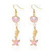 Alloy Plastic Imitation Pearl Dangle Earrings FS-WGA0CA5-01-3