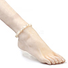 Natural White Moonstone Chip Beads Anklets AJEW-AN00229-02-4