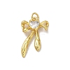 Rack Plating Brass Micro Pave Cubic Zirconia Pendants KK-H473-08B-G-1