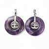 Natural Amethyst Pendants G-F640-E06-2