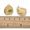 Brass & Glass & Plastic Stud Earrings EJEW-D302-03G-04-3