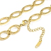 Ion Plating(IP) 304 Stainless Steel Oval Link Chain Necklaces for Women NJEW-K276-04A-G-2