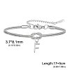 304 Stainless Steel Initial Charm Bracelets FS-WGD8E41-17-1