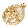 Brass Micro Pave Cubic Zirconia Pendants KK-K298-29B-G-2