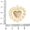 Brass Micro Pave Clear Cubic Zirconia Pendants KK-C264-17A-G-3