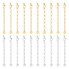 20Pcs 2 Colors 304 Stainless Steel Chain Extender STAS-UN0060-91-1