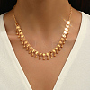 Fashionable Vintage Brass Round Tassel Women's Necklaces CU4002-1