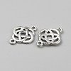 Tibetan Style Alloy Knot Connector Charms FIND-WH0432-92F-2
