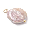 Natural Baroque Pearl Keshi Pearl Pendants X-PALLOY-JF04629-01-4