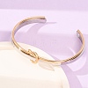 Duo Tone 304 Stainless Steel Knot Open Cuff Bangles for Women SA-CBA2192-05GP-02-3
