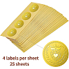 Self Adhesive Gold Foil Embossed Stickers DIY-WH0211-189-3