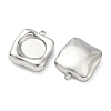 304 Stainless Steel Pendant Cabochon Settings STAS-C167-07E-P-2