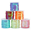   6 rolls 6 colors Eco-Friendly Plastic Paillette Beads PVC-PH0001-25-1
