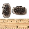 Natural Ice Obsidian Carved Connector Charms G-Q191-01B-3